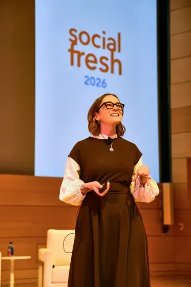 A speaker on the 2026 main stage