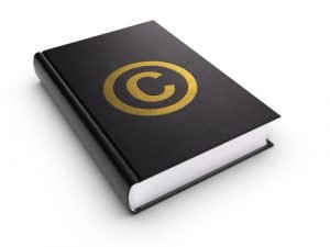 Blogger Copyright Guide book with copyright symbol on it