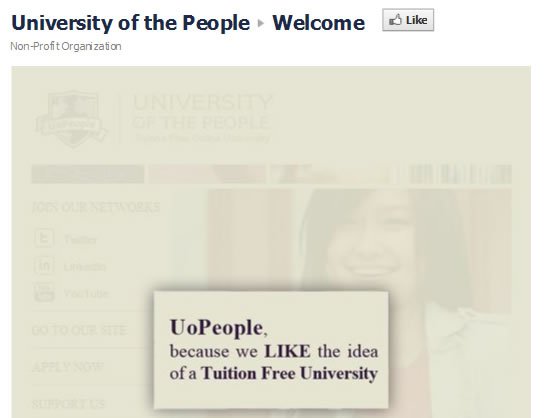 univ-people-fangate University of the People Facebook Page Fan Gating
